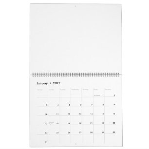 Créez votre propre grand calendrier noir de 11" x