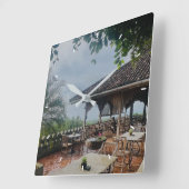 Créez votre propre horloge murale Carré (Angle)