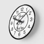 Créez votre propre horloge murale de 8 pouces (Angle)