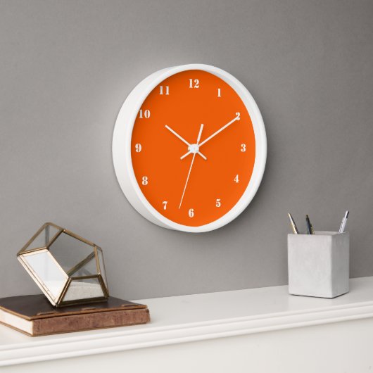 Créez votre propre horloge murale orange - Couleur (Bureau)