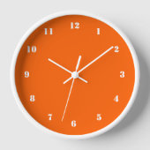 Créez votre propre horloge murale orange - Couleur (Recto)