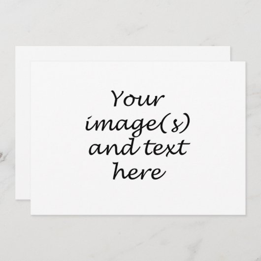 Créez Votre Propre Invitation (Devant / Derrière)