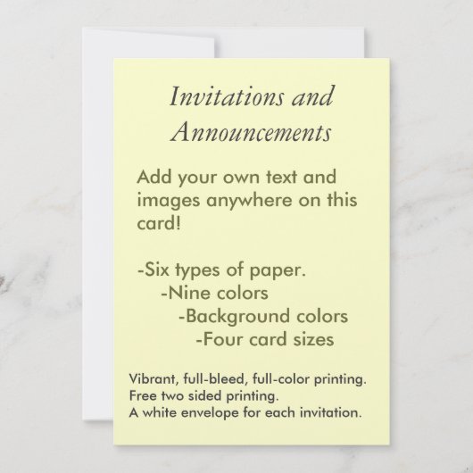 Créez votre propre invitation (Devant)