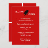 Créez votre propre invitation 6 d'obtention du (Devant / Derrière)