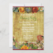 Créez votre propre invitation à dîner floral (Devant)