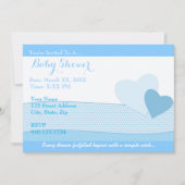 Créez votre propre invitation Baby shower bleu (Devant)