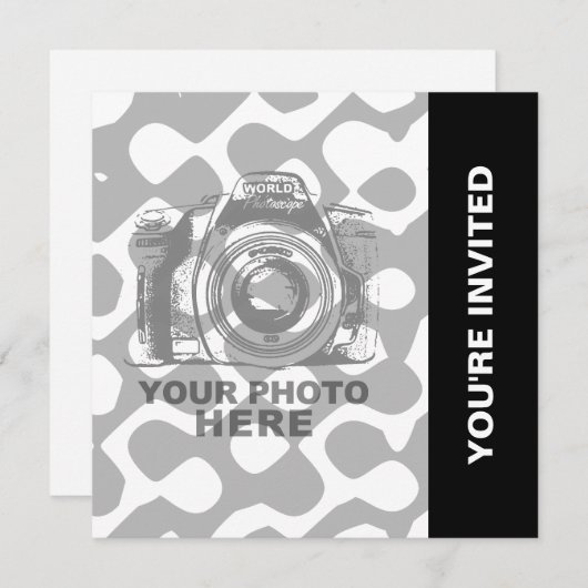 Créez Votre Propre Invitation Carrée 6 (Devant / Derrière)