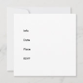 Créez Votre Propre Invitation Carrée 6 (Dos)