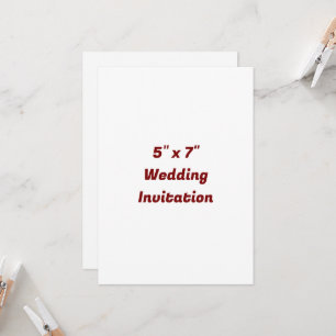 Créez Votre Propre Invitation de Mariage 5" x 7"