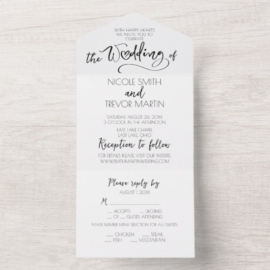 Créez Votre Propre Invitation de Mariage Personnal (À l'intérieur)