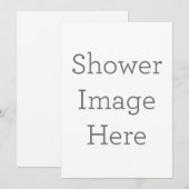 Créez votre propre invitation d'image de douche (Devant / Derrière)