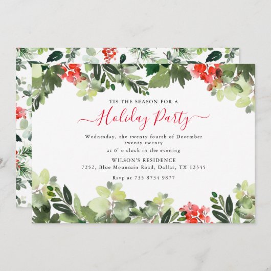 Créez votre propre Invitation Festive Frame Holida (Devant / Derrière)