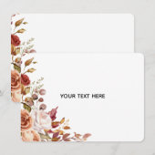 Créez Votre Propre Invitation Florale (Devant / Derrière)