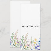 Créez Votre Propre Invitation Florale (Devant / Derrière)