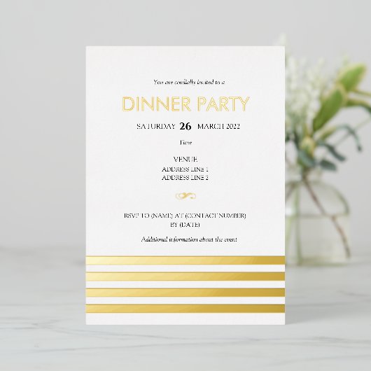 Créez votre propre invitation Foil (Debout devant)