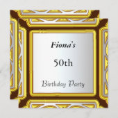 Créez votre propre invitation Gold (Devant / Derrière)