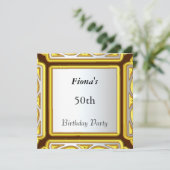 Créez votre propre invitation Gold (Debout devant)