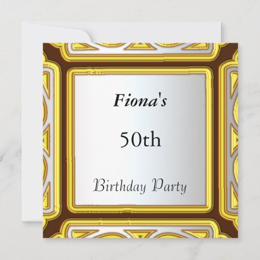 Créez votre propre invitation Gold (Devant)