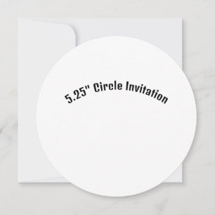 Créez Votre Propre Invitation Rond de 5,25"