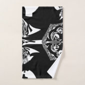 Créez votre propre joli blanc et noir foncé (Serviette à main)