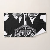 Créez votre propre joli blanc et noir foncé (Serviette à main)