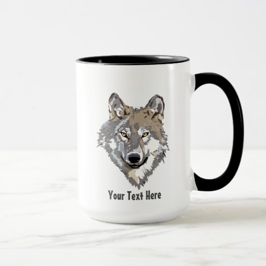 Créez votre propre loup gris Combo Coffee Mug (Droite)