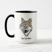 Créez votre propre loup gris Combo Coffee Mug (Gauche)