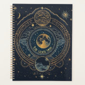 Créez votre propre lunaire céleste bleu et or (Devant)