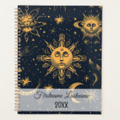 Créez votre propre lune céleste d'or bleu et vos é (Devant)