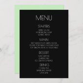 Créez votre propre - Menu vert menthe (Devant / Derrière)