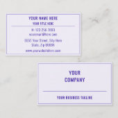 Créez votre propre modèle de carte de visite promo (Devant / Derrière)