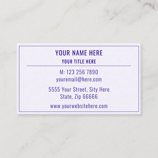 Créez votre propre modèle de carte de visite promo (Devant)