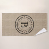 Créez votre propre monogramme d'anniversaire de (Serviette de bain)