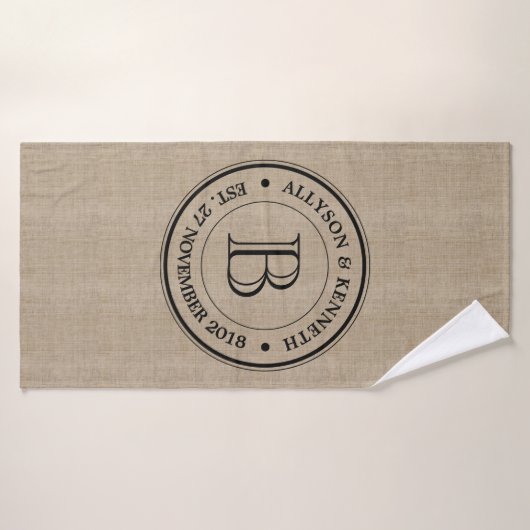 Créez votre propre monogramme d'anniversaire de (Serviette de bain)