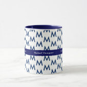 Créez votre propre monogramme mug bleu (Centre)