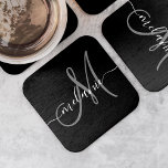 Créez Votre Propre Monogramme Personnalisé Et Un S<br><div class="desc">Créez votre propre dessous de verre papier personnalisé avec votre nom manuscrit personnalisé et votre monogramme. Pour modifier ce modèle de conception, modifiez les champs de texte comme indiqué ci-dessus. Vous pouvez facilement ajouter du texte ou des images, customiser des polices et des couleurs. Offrez-vous un cadeau parfait pour votre...</div>