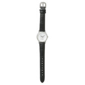 Montre Classique cuir noir (Plat)