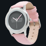 Créez votre propre montre personnalisée<br><div class="desc">Customisez ce produit en ajoutant vos propres images et texte et en choisissant vos polices et couleurs préférées. Visitez Aviary Art sur Zazzle pour voir toute notre collection de produits faciles à personnaliser et de haute qualité!</div>