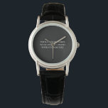 Créez votre propre montre personnalisée<br><div class="desc">Customisez ce produit en ajoutant vos propres images et texte et en choisissant vos polices et couleurs préférées. Visitez Aviary Art sur Zazzle pour voir toute notre collection de produits faciles à personnaliser et de haute qualité!</div>