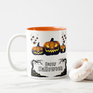 Créez votre propre Mug Orange Happy Halloween