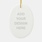 Créez votre propre ornement ovale en porcelaine (Devant)