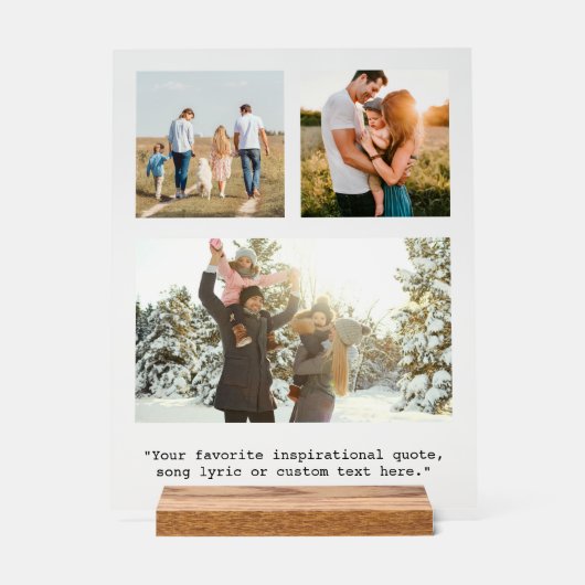 Créez votre propre photo et devis 3 personnalisés (Recto)