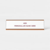 Créez Votre Propre Plaque De Bureau (Devant)