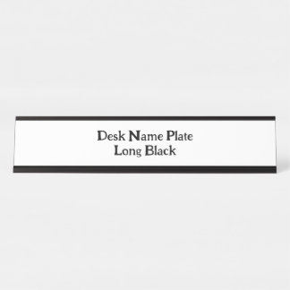 Créez Votre Propre Plaque De Bureau Longue Noire