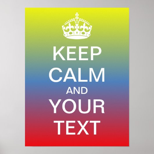 Créez Votre Propre Poster "Keep Calm & Carry On" ! (Devant)