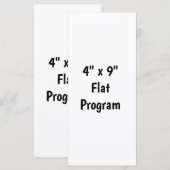Créez votre propre programme plat 10 x 23 cm (Devant / Derrière)
