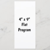 Créez votre propre programme plat 10 x 23 cm (Devant)