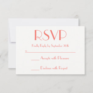 Créez votre propre RSVP corail et blanc