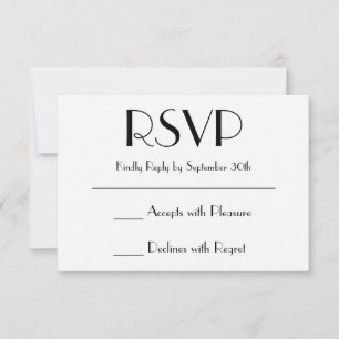 Créez votre propre RSVP noir et blanc