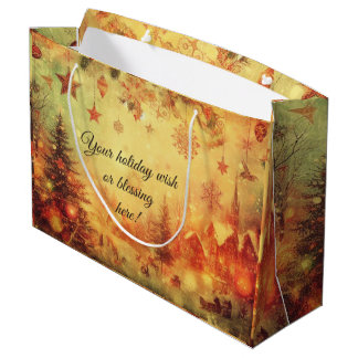Créez votre propre sac cadeau de village de Noël